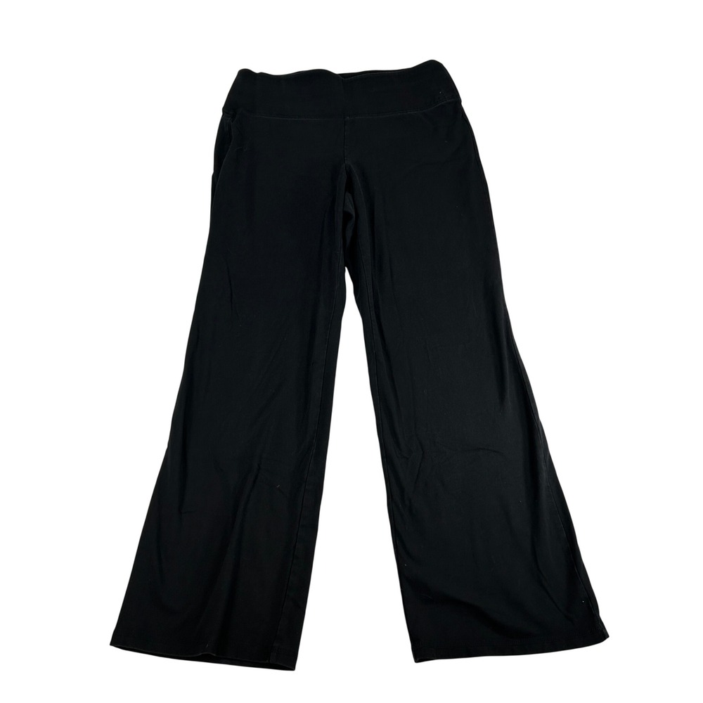 LIVI Black Wide Leg Yoga Pants Cotton Spandex Activewear Plus Size 14/16